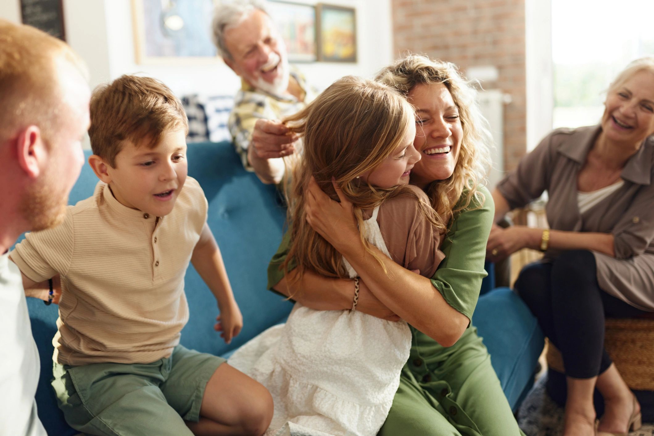 Family portrait representing a happy client family